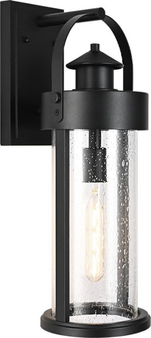 Matteo S09302MB Sophia Modern Matte Black Exterior Wall Lighting