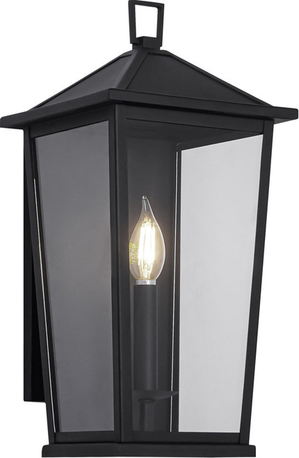 Matteo S11901MB Ingress Contemporary Matte Black Outdoor Wall Lighting Fixture