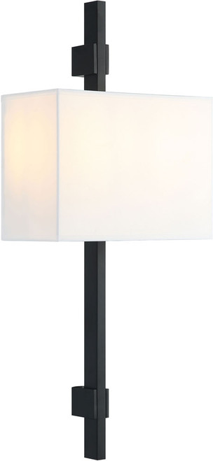 Matteo S13702MB Badgley Modern Matte Black LED Light Sconce