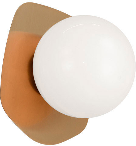 Matteo S15701AGOP Razz Modern Aged Gold Brass 6" Wall Lighting