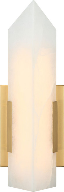 Matteo S18716AG Rigio Modern Aged Gold Brass LED 16" Wall Sconce Lighting