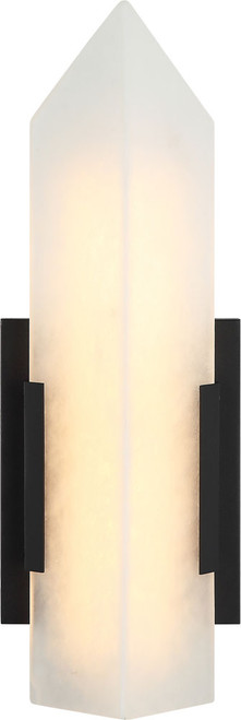 Matteo S18716MB Rigio Contemporary Matte Black LED 16" Wall Sconce Lighting