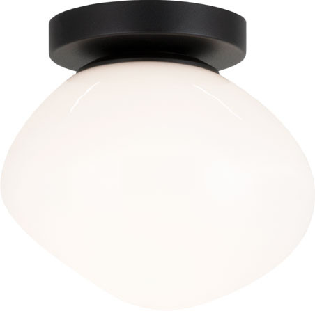 Matteo WX63601BKOP Melotte Modern Black Flush Mount Light Fixture