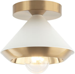 Matteo X06801WHAG Velax Contemporary White Flush Mount Light Fixture