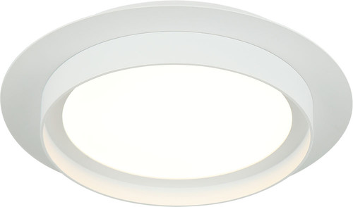 Matteo X20212MW Iris Modern Matte White LED 12" Flush Mount Lighting Fixture