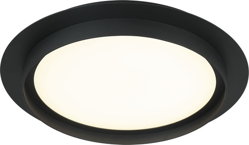 Matteo X20216MB Iris Contemporary Matte Black LED 16" Overhead Lighting Fixture