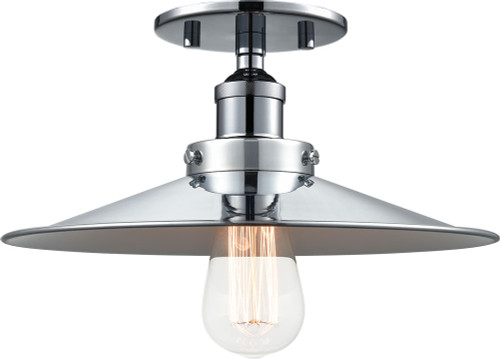 Matteo X46112CHCH Bulstrode's Workshop Modern Chrome 11.75" Flush Lighting