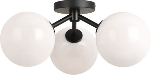 Matteo X81703BKOP Novo Contemporary Black Flush Mount Light Fixture