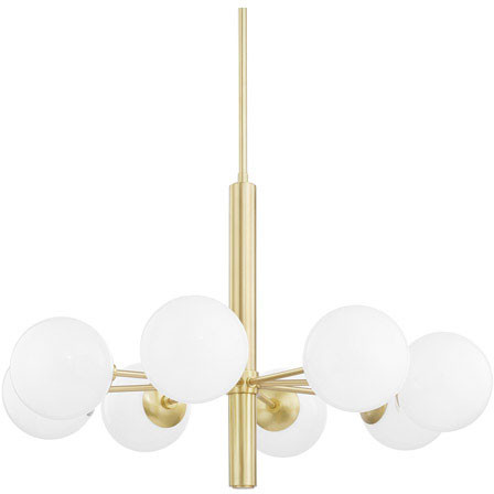 Mitzi H105808-AGB Stella Contemporary Aged Brass 36" Chandelier Lamp