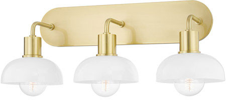 Mitzi H107303-AGB Kyla Aged Brass 3-Light Bath Lighting