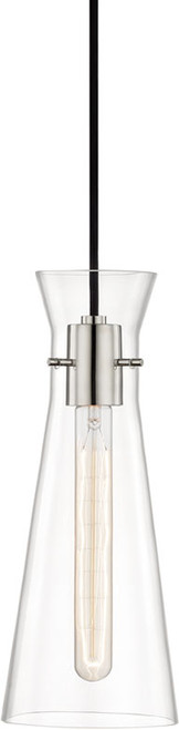 Mitzi H112701-PN Anya Modern Polished Nickel Mini Drop Ceiling Light Fixture