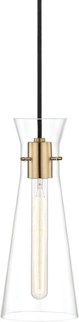 Mitzi H112701-AGB Anya Contemporary Aged Brass Mini Ceiling Pendant Light