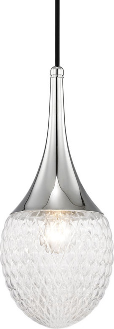 Mitzi H114701A-PN Bella Contemporary Polished Nickel Mini Hanging Light