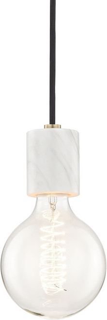 Mitzi H120701-AGB Asime Contemporary Aged Brass Mini Pendant Light Fixture