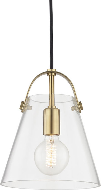 Mitzi H162701S-AGB Karin Modern Aged Brass Mini Pendant Lighting Fixture