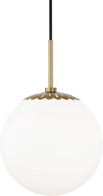 Mitzi H193701L-AGB Paige Contemporary Aged Brass 10.5" Mini Pendant Light Fixture