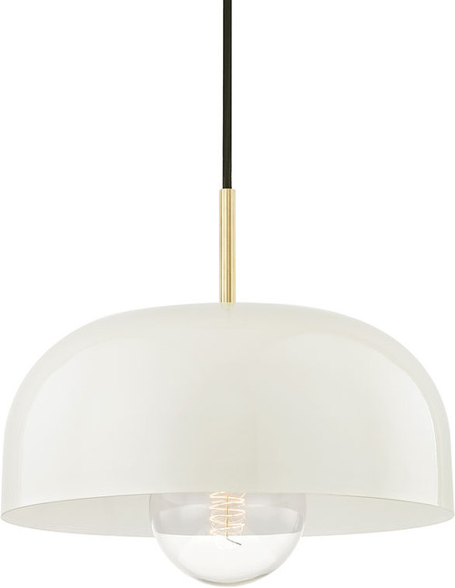 Mitzi H199701L-AGB-CR Avery Modern Aged Brass / Cream Ceiling Light Pendant