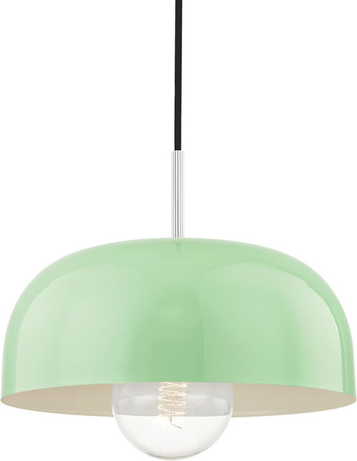 Mitzi H199701L-PN-MNT Avery Modern Polished Nickel / Mint Drop Ceiling Light Fixture