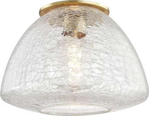 Mitzi H216501L-AGB Maya Contemporary Aged Brass 12" Flush Mount Light Fixture