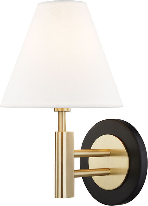 Mitzi H264101-AGB-BK Robbie Modern Aged Brass / Black Lamp Sconce
