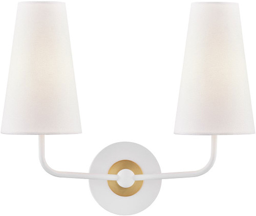Mitzi H318102-AGB-WH Merri Modern Aged Brass / White Wall Light Sconce