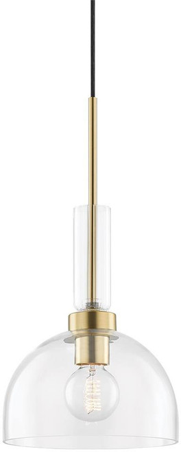 Mitzi H384701-AGB Tabitha Modern Aged Brass Mini Drop Ceiling Light Fixture