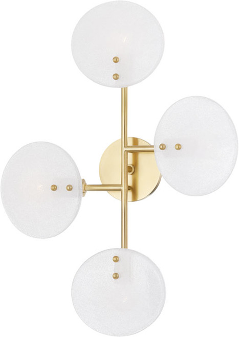 Mitzi H428604-AGB Giselle Modern Aged Brass Wall Light Sconce