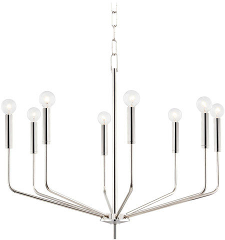 Mitzi H516808-PN Bailey Contemporary Polished Nickel 30" Ceiling Chandelier