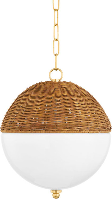 Mitzi H603701S-AGB Summer Contemporary Aged Brass Pendant Lighting
