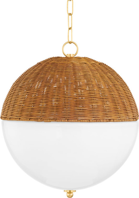 Mitzi H603701L-AGB Summer Modern Aged Brass Pendant Lighting Fixture