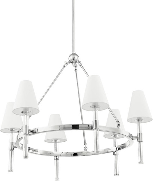 Mitzi H630806-PN Janelle Modern Polished Nickel 18" Chandelier Lamp