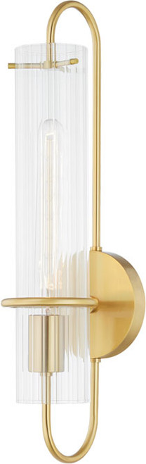 Mitzi H640101-AGB Beck Contemporary Aged Brass 12" Wall Sconce Lighting