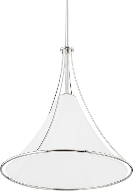 Mitzi H645701L-PN Madelyn Contemporary Polished Nickel 12" Pendant Lighting