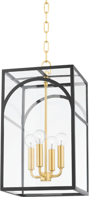 Mitzi H642704S-AGB/TBK Addison Contemporary Aged Brass Foyer Light Fixture