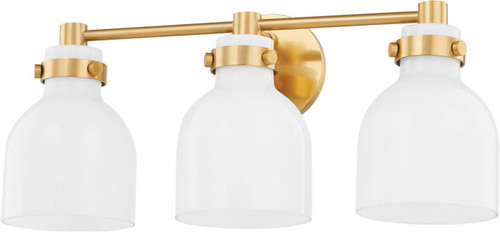 Mitzi H649303-AGB Elli Contemporary Aged Brass Bath Wall Sconce