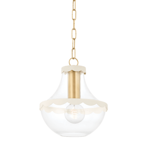 Mitzi H668701S-AGB/SCR Alaina Contemporary Aged Brass Mini Lighting Pendant