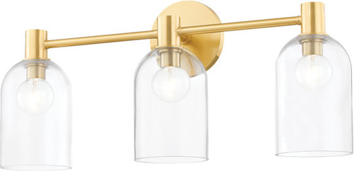 Mitzi H678303-AGB Paisley Modern Aged Brass 11" Bath Lighting Sconce