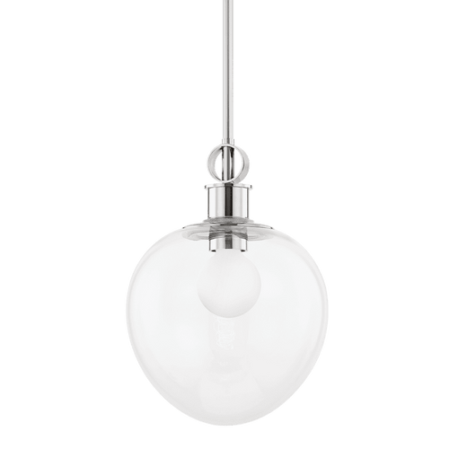 Mitzi H736701S-PN Anna Polished Nickel 10" Mini Drop Ceiling Light Fixture