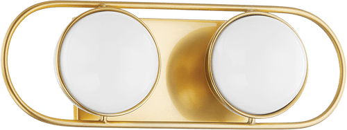Mitzi H783302-AGB Amy Modern Aged Brass 2-Light Bathroom Sconce Lighting