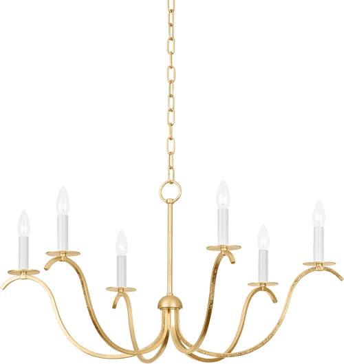 Mitzi H809806-GL Jaclin Gold Leaf 34.5" Ceiling Chandelier