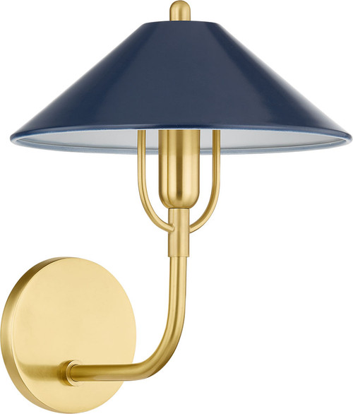 Mitzi H866101-AGB/SNY Mariel Modern Aged Brass / Soft Navy Wall Sconce