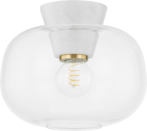 Mitzi H869501-AGB Ariella Contemporary Aged Brass Flush Mount Lighting