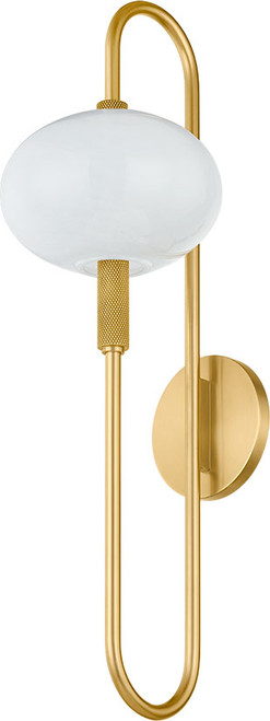 Mitzi H896101-AGB Delphine Contemporary Aged Brass Light Sconce