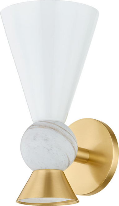 Mitzi H908101-AGB Mona Contemporary Aged Brass Wall Sconce
