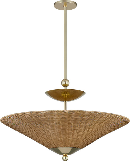 Mitzi H968701-AGB Perilla Modern Aged Brass Lighting Pendant