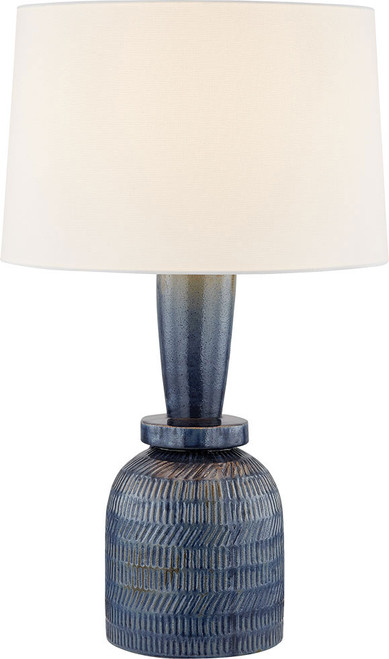 Mitzi HL1042201-AGB/CDB Russo Contemporary Aged Brass / Ceramic Washed Cobalt Table Lamp