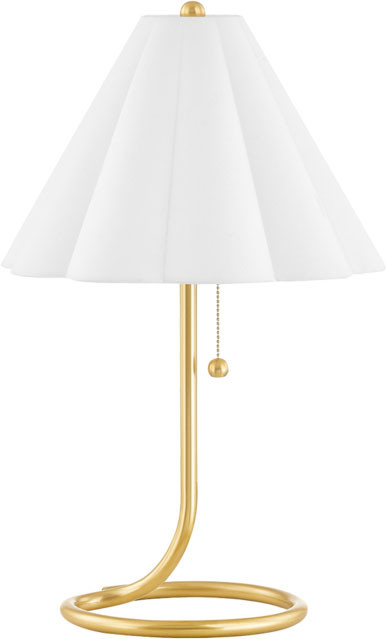 Mitzi HL653201-AGB Martha Contemporary Aged Brass 3-Light Side Table Lamp