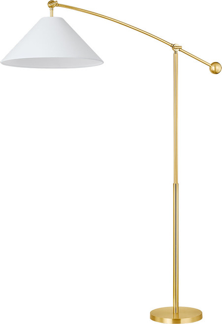 Mitzi HL696401-AGB Birdie Contemporary Aged Brass Light Floor Lamp