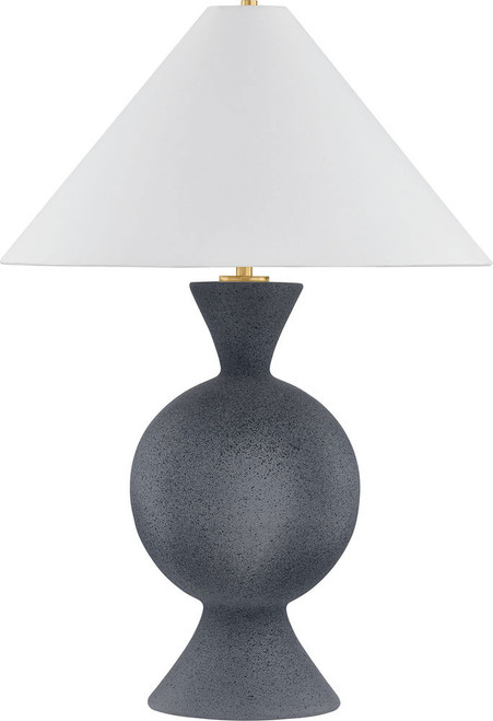 Mitzi HL986201-AGB/CPM Zadeh Contemporary Aged Brass / Ceramic Pale Midnight Table Lamp Lighting