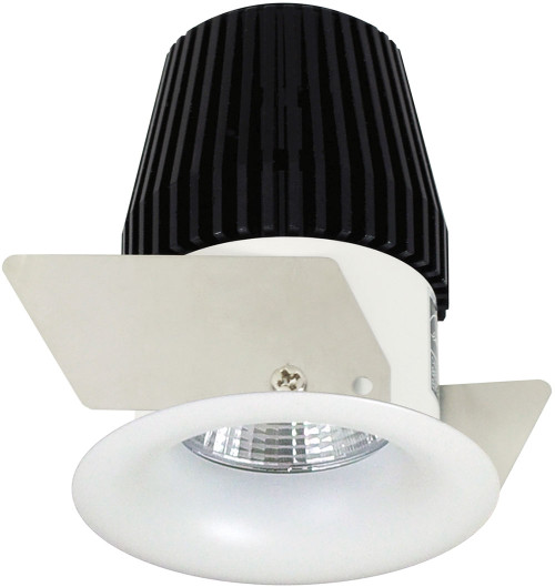 Nora NIO-1RNBMPW Iolite Contemporary Matte Powder White 1" NTF Round Bullnose Recessed LED Light Reflector